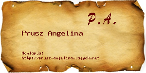 Prusz Angelina névjegykártya